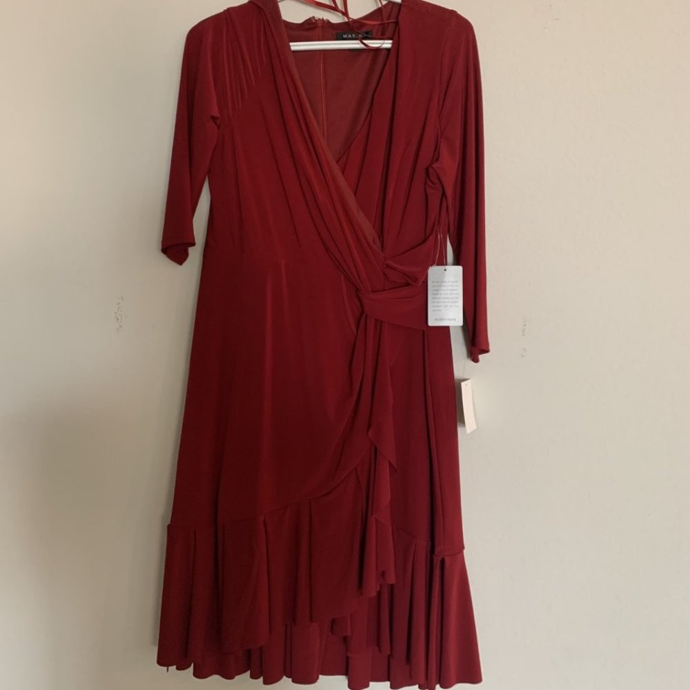 Marina wrap dress XL red